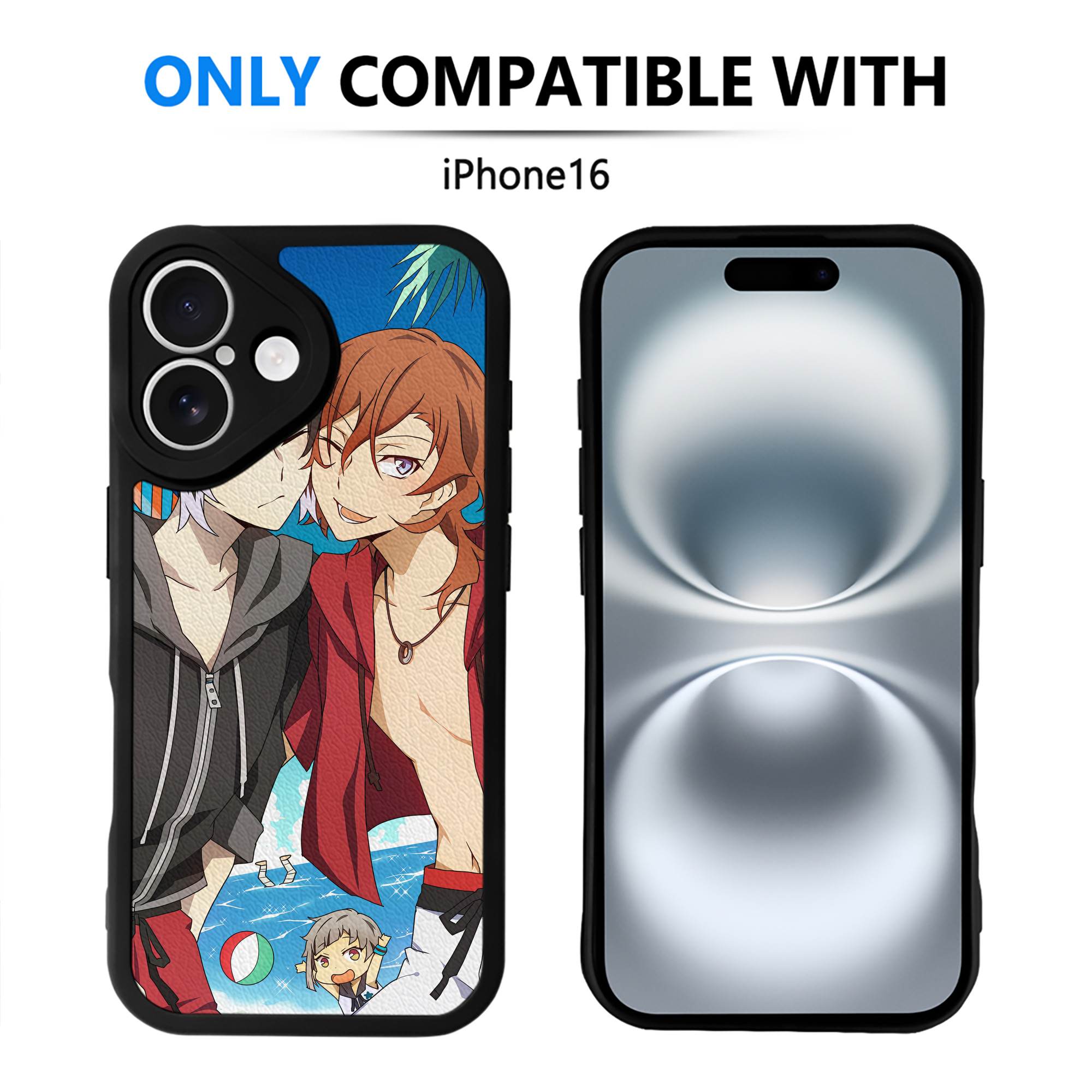 （画像用） 文豪ストレイドッグス Bungo Stray Dogs 【iPhone 16シリーズ対応】シリコンスマホケース（レザー調） 材質：シリコン